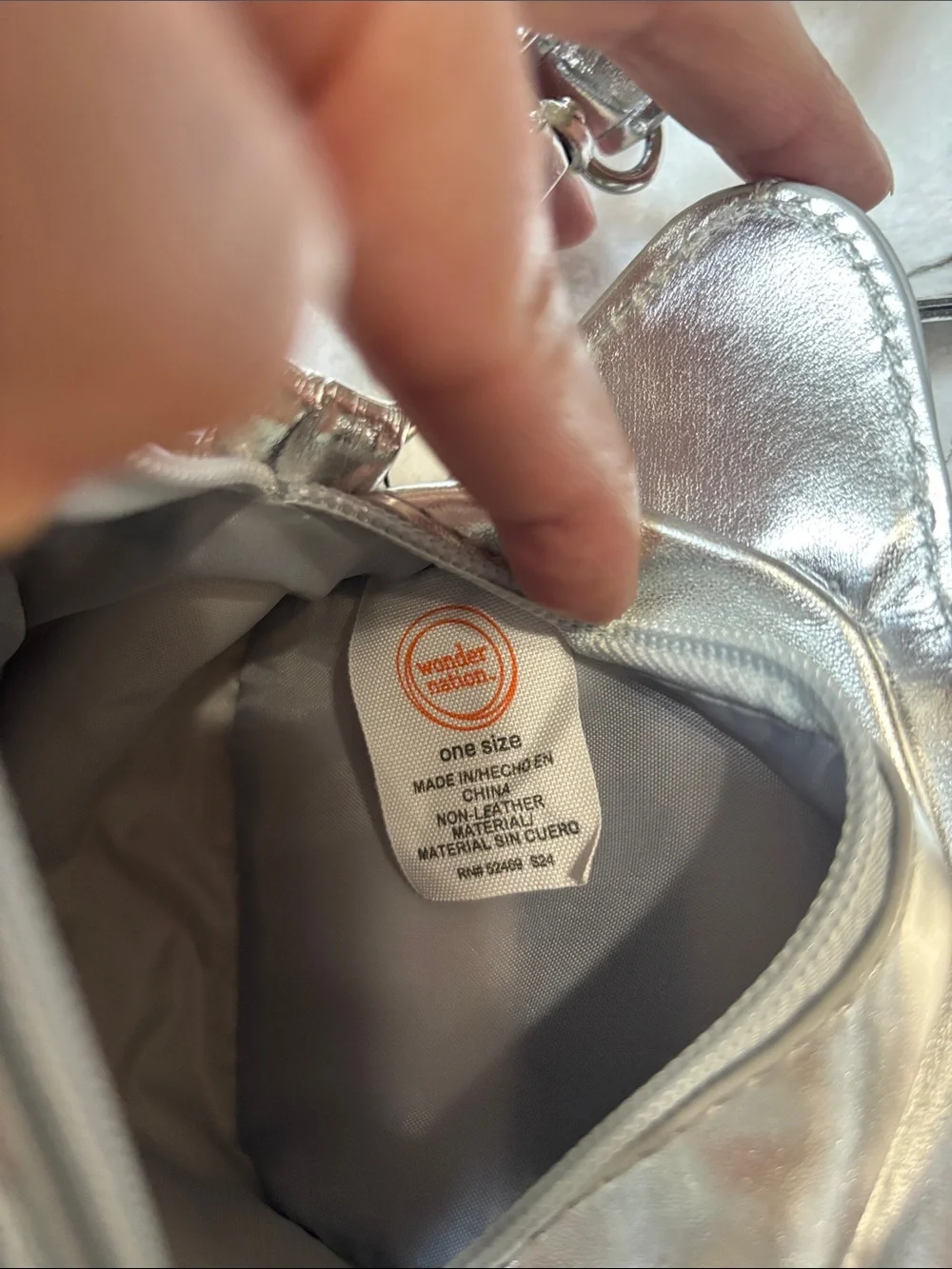 wonder nation Silver Star Shiny Kids Handbag